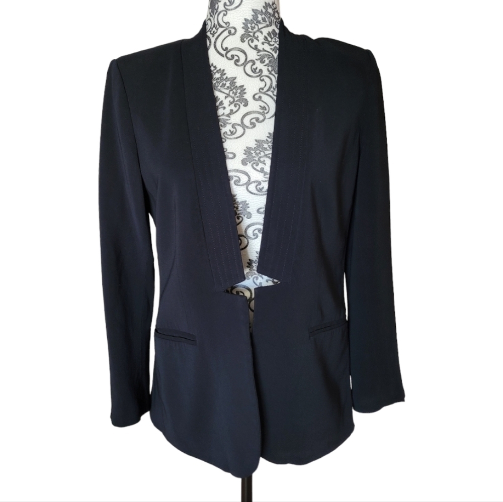 Rebecca Taylor open front black blazer size 4